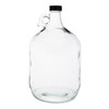 1 gal Clear Glass Growler (Black Phenolic Cap) - 4001B75