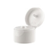 24-410 White PP Fine Ribbed Ultra Snap Top Cap  - 511025