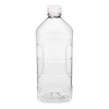 64 oz Clear PET Square Beverage Bottles (Tamper-Evident Cap) - 3498B07WHT