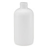 8 oz White PET Plastic Squat Boston Round Bottles (Cap Not Included) - 3371B27-BWHT