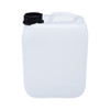 1.3 gal Natural Leakproof HDPE Plastic UN Rated Jerry Cans (Black Tamper-Evident Cap) - 1248B05