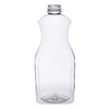 64 oz Clear PET Plastic Embossed Square Decanters (Cap Not Included) - 3495B05-B