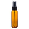 2 oz Amber PET Bullet Bottle &amp; Black Fine Mist Sprayer - P-AB2AB