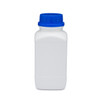 25 oz White HDPE Plastic Kautex Wide Mouth UN-Rated Leakproof Bottles (Blue Tamper-Evident Cap) - 3211B29