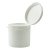 1 oz White PP Plastic Hinged Lid Containers (White Hinged Cap) - 2924B17WHT