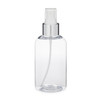 6 oz Clear PET Boston Round &amp; Silver Fine Mist Sprayer - P-BC6AS