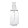 6 oz Clear PET Boston Round &amp; White Fine Mist Sprayer - P-BC6AW