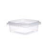 8 oz Clear PP Plastic Square Snap-Lock Containers (Tamper-Evident Lid) - 2332T41