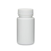 2 oz White HDPE Wide Mouth Packer Bottles (White Screw Top Cap) - 36102