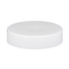 48-400 White PP Plastic Smooth Flat Screw Top Caps - 3300C11WHT