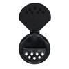 63-485 Black PP Plastic Flip &amp; Sift Spice Caps - 2113C11BLK