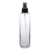 8 oz Clear PET Bullet Bottle &amp; Black Fine Mist Sprayer - PR8AB