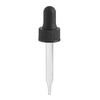 18-400 Black PP Plastic Dropper Cap with Glass Pipette - DC27-205-001D
