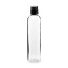 8 oz Clear PET Plastic Bullet Bottle (Black Locking Disc Top Cap) - 3450B32