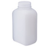 16 oz Natural HDPE Plastic Oblong Bottles (White Cap) - 37016