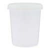 32 oz White PP Plastic Round Snap-Lock Containers - 2332T07-B