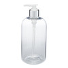 16 oz Clear PET Boston Round &amp; Silver Lotion Pump - P-BC16PS