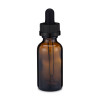 1 oz Amber Glass Boston Round Bottles with Child-Resistant Capable Dropper Cap - 4699B34ABR