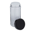16 oz Clear PET Plastic Spice Jars (Black Cap) - 2310B07BLK
