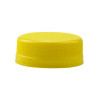 38 mm Yellow HDPE Tamper-Evident Cap (Unlined) - 3801C01YLW