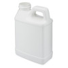 8 oz White HDPE Plastic F-Style Containers (Cap Not Included) - 31008-B
