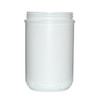 25 oz White HDPE Plastic Straight Sided Wide Mouth Jars - 3302B10-B