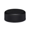28-400 Black PP Plastic Ribbed Screw Top Caps (Foam Liner) - X28-400BLK