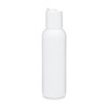 4 oz White HDPE Plastic Bullet Bottle (White Disc Cap) - WP4DISCW
