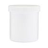 16 oz White PP Plastic Straight Sided Jars (Tall) - 2811B19WHT