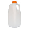 64 oz Natural HDPE Beverage Containers (Orange Ratchet Cap) - 37564