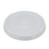 White HDPE Plastic Tear Tab Pail Lids for 2 gal Pails - 1141C64
