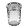 Ball 8 oz Quilted Crystal Mason Jars (Silver Vacuum Seal Lid) - CJ660