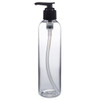 8 oz Clear PET Bullet Bottle &amp; Black Lotion Pump - PR8PB