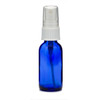 1 oz Cobalt Blue Boston Round Bottles (White Fine Mist Sprayer) - 4999B63WHT