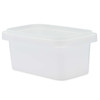 16 oz White PP Plastic Oblong Snap-Lock Containers - 2332T65-B