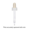 20-400 White PP Plastic 3.0in Ribbed Dropper Caps - X775W