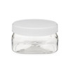 4 oz Clear PET Plastic Square Designer Jars - 2846B01CLR