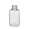 4 oz Clear PET Plastic Squat Boston Round Bottles (Cap Not Included) - 3371B25-BCLR