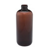 16 oz Amber PET Plastic Boston Round Bottles (Cap Not Included) - 3371B11-BABR