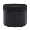 2 oz Black PP/PP Plastic Double Wall Straight Base Jars (Black Cap) - 2511B53