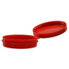 0.5 oz Red PP Plastic Hinged Lid Containers - 2924B13RED