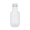 18 oz Clear PET Plastic Decanters (White PP Cap) - 34918