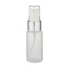 1 oz Natural LDPE Plastic Cylinder Round Bottle &amp; Silver Fine Mist Sprayer - CR1AS