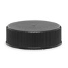 33-400 Black PP Plastic Ribbed Screw Top Caps (Foam Liner) - X33-400BLK