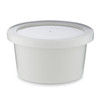 4 oz White PP Plastic Round Snap-Lock Containers (White Snap-Lock Cap) - 29104W