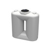 Norwesco 400 gallon white doorway water tank, N-43856 (66" L x 29" W x 70" H)