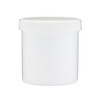 6 oz White PP Plastic Straight Sided Jars (Short) - 2811B11WHT