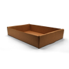 15 3/4 x 10 1/2 x 4 Kraft Roll End Tray for 16 oz Cans - 311026-K