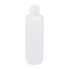8 oz Natural HDPE Plastic Cylinder Bottles (White Disc Top Cap) - 3560B53NAT