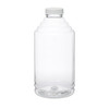 32 oz Clear PET Plastic Stepped Bottles (White PP Cap) - 36232
